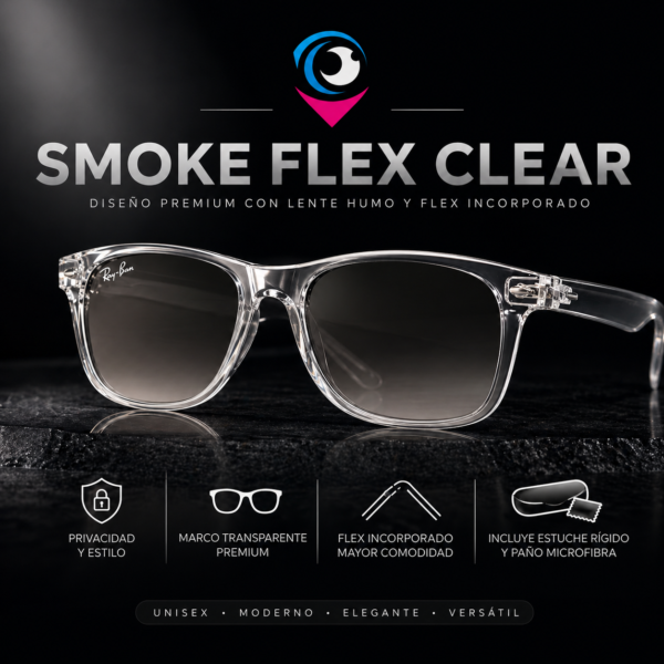 GAFAS WAYFARER CRYSTAL SMOKE FLEX