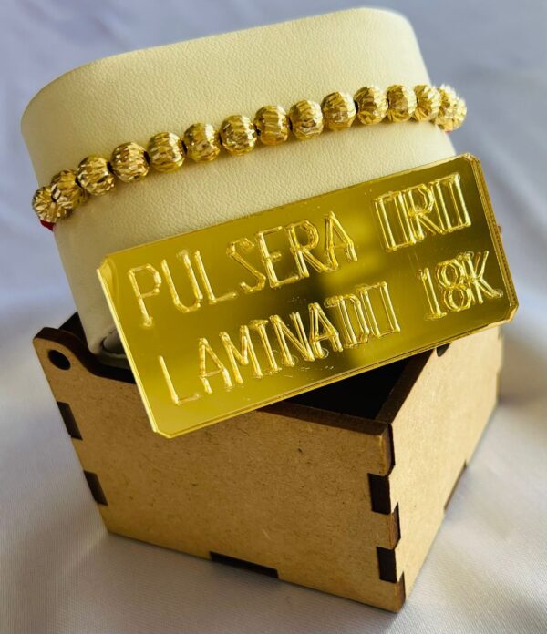 PULSERA ORO LAMINADO 18K 24 BALIN #6