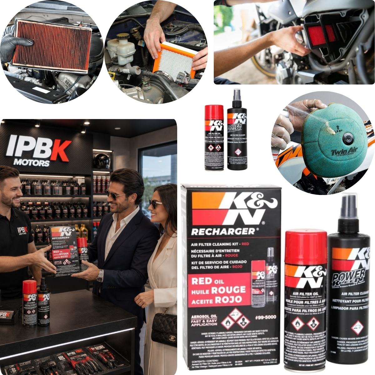 Kit limpieza filtros KYN original carro