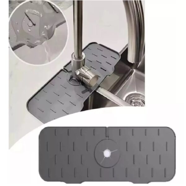 Tapete Escurridor Alfombrilla Absorbente Silicona para Grifo de Lavaplatos.