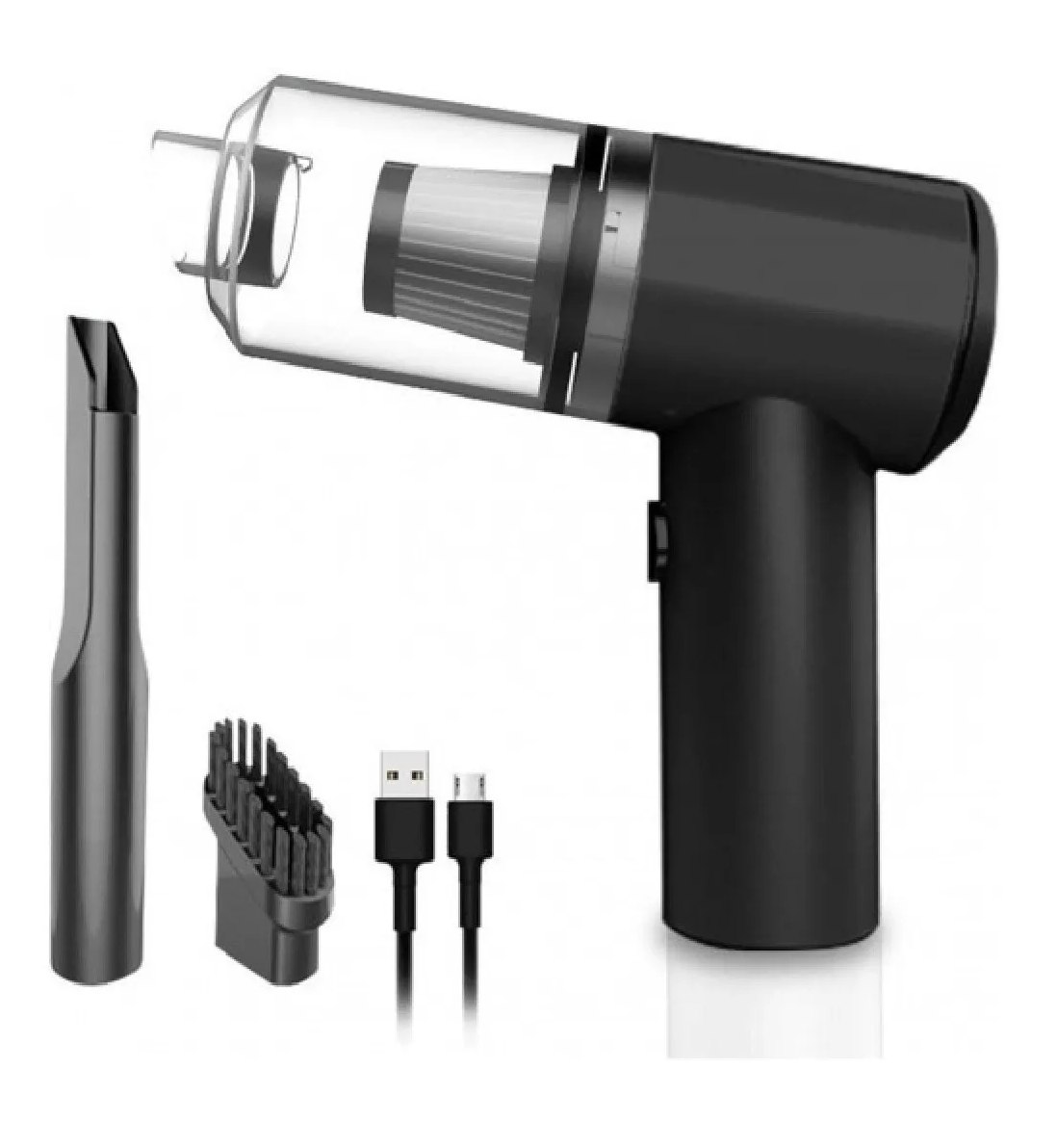 Aspirador de mano automotriz recargable por USB 2 en 1
