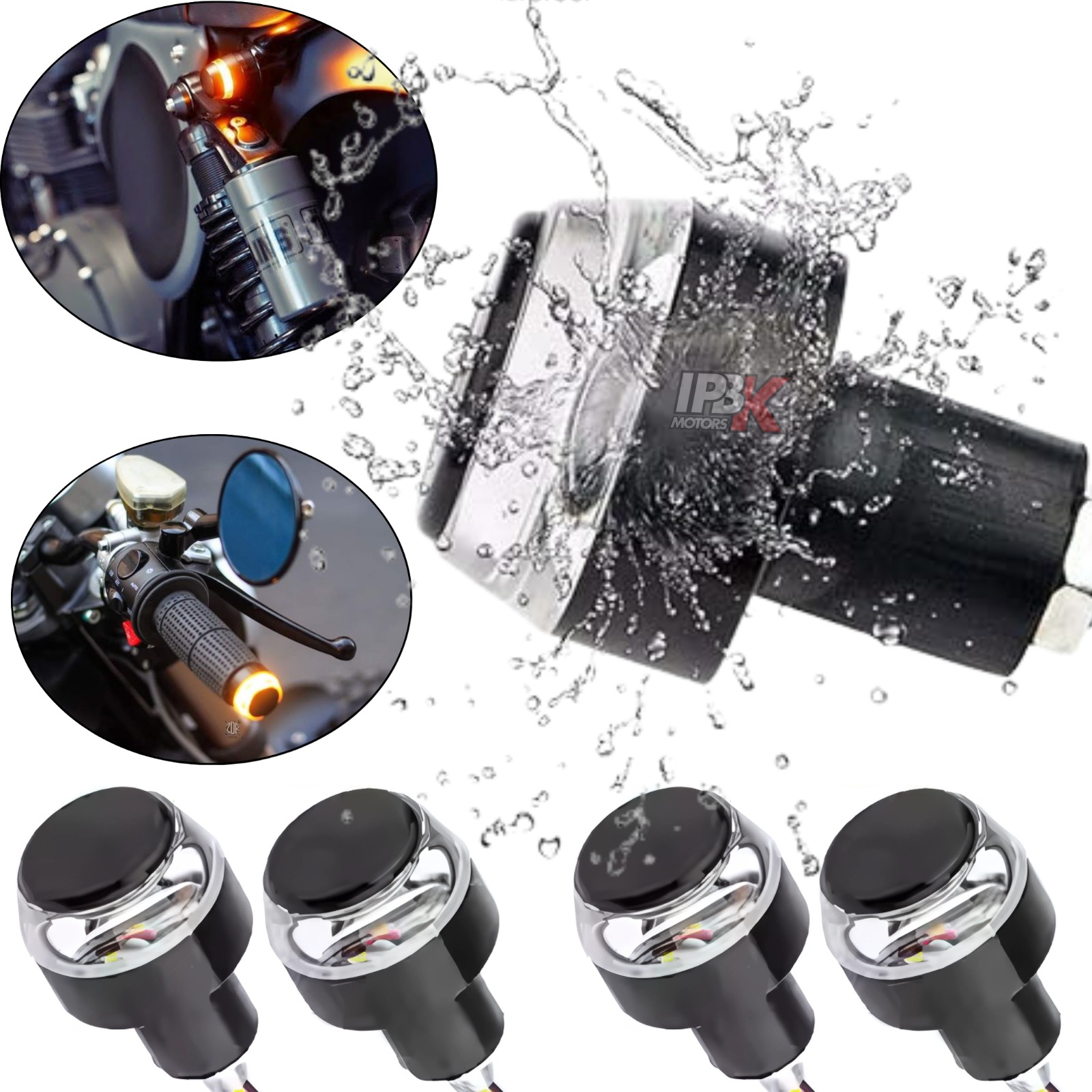 Direccional led dual color pesa motos x4 und repuesto lujo