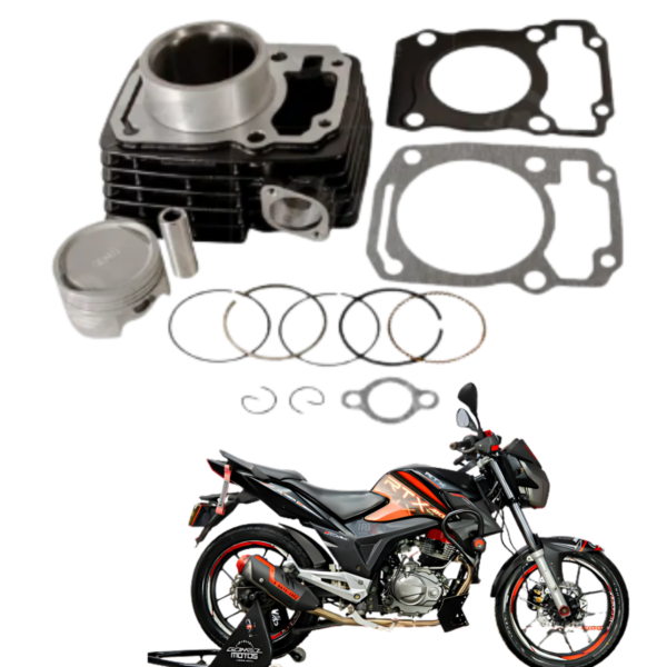 Kit cilindro completo AKT RTX 150 repuesto moto original