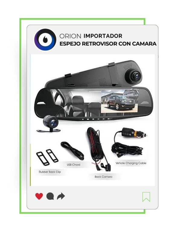 ESPEJO RETROVISOR CON CAMARA VEHICULOS