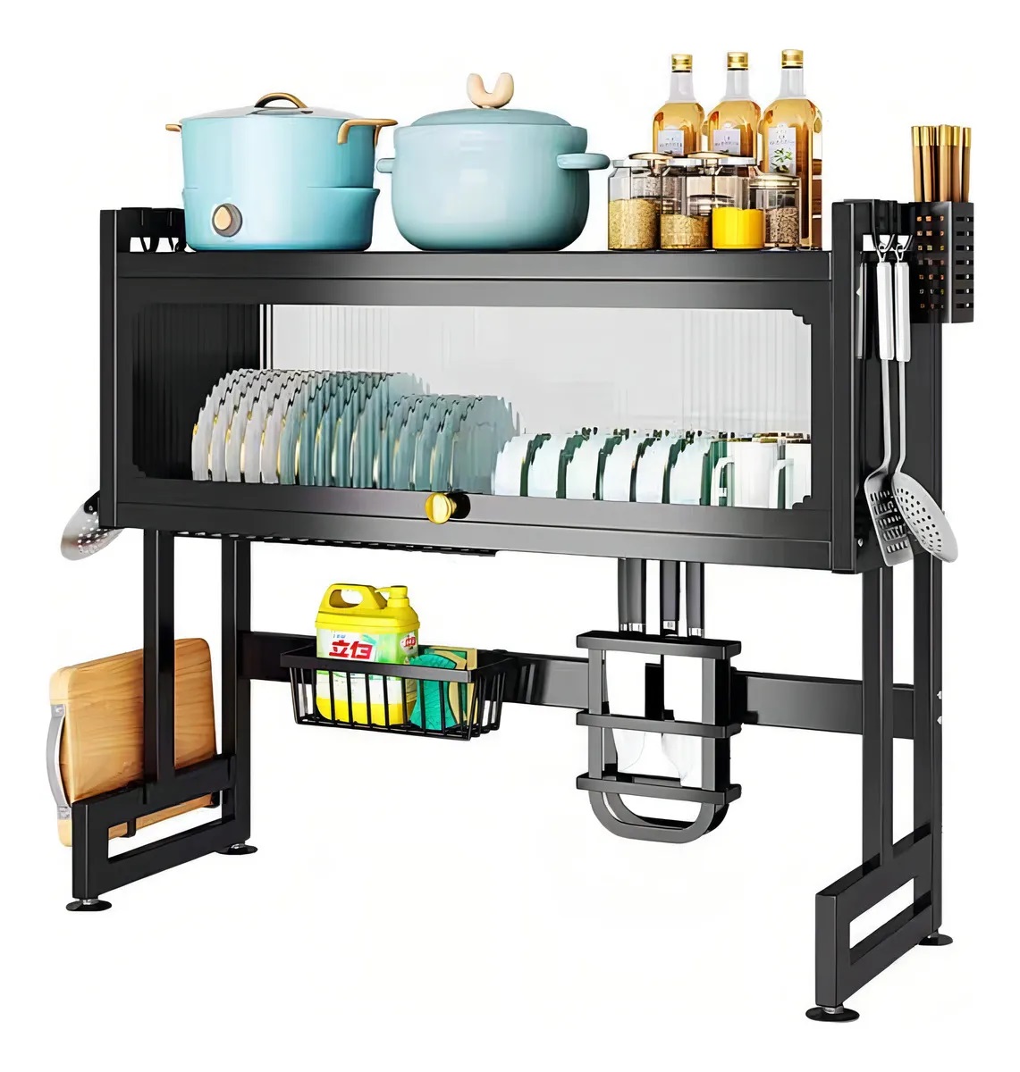 Escurridor De Platos Con Tapa 65cm
