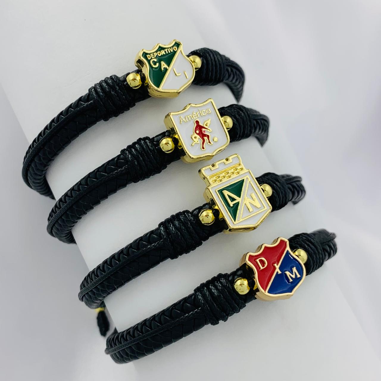 PULSERA CUERO EQUIPOS