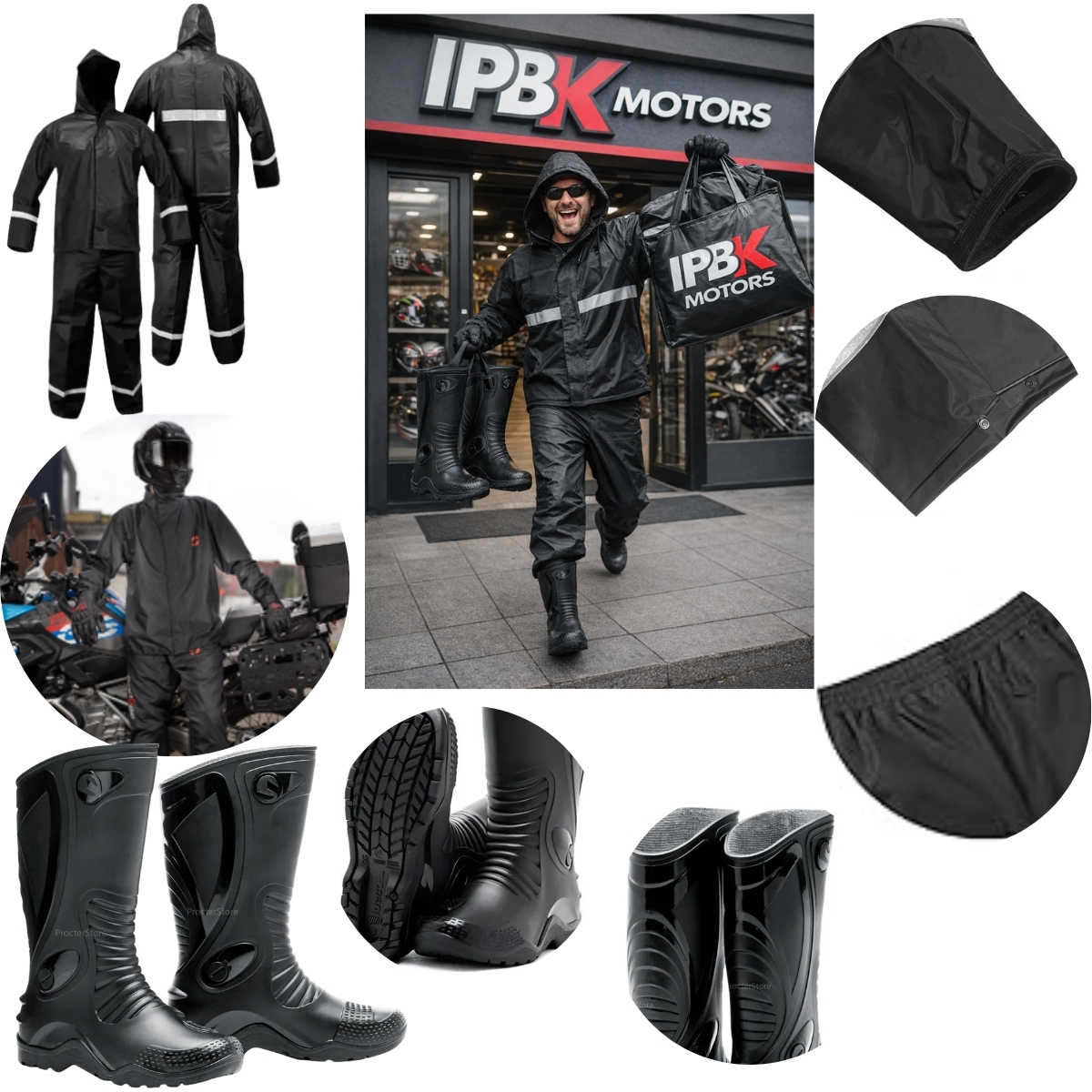 Kit conjunto impermeable + botas dakar
