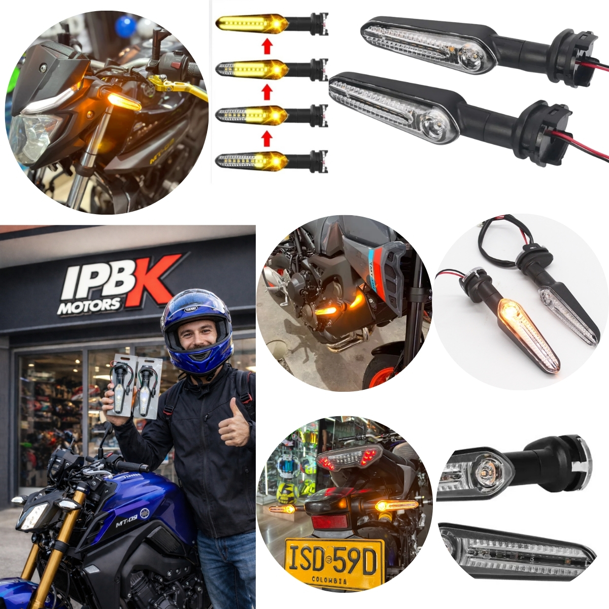 Direccionales led Yamaha moto 2 und