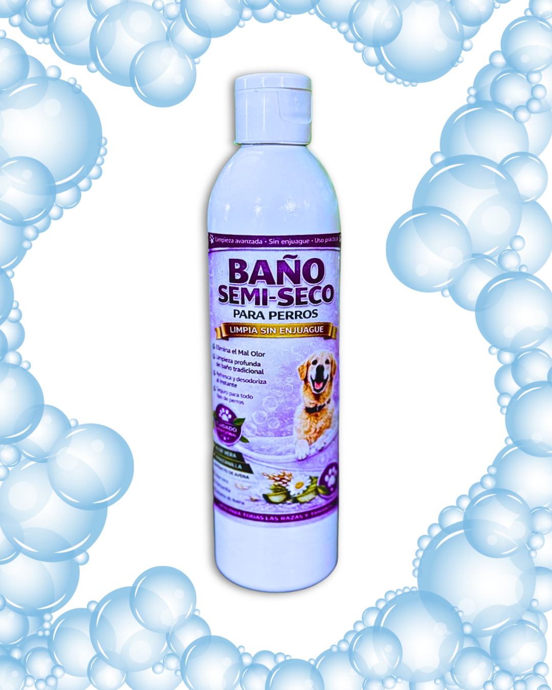 Bano Semi Seco Para Perros Con Espuma