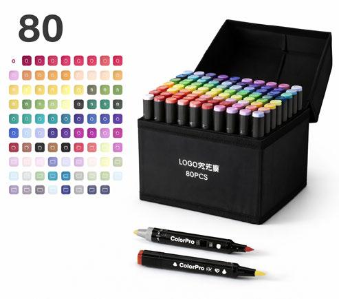 80 colores Marcadores